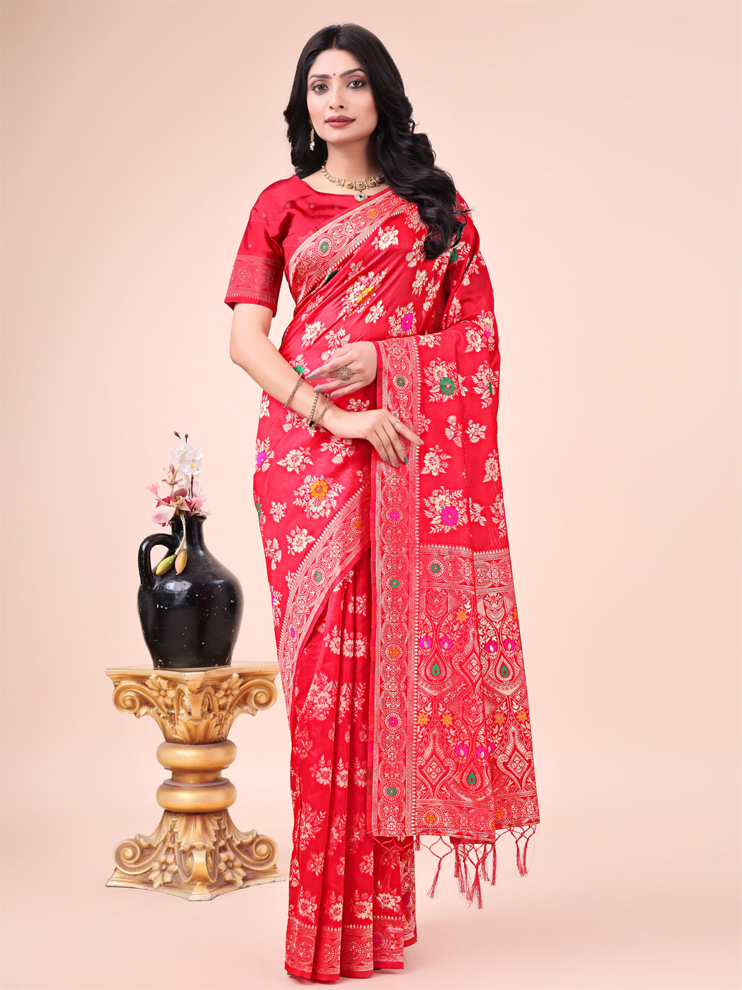 Rajsi Roop Banarasi Drapes Saree | Ready To Wear SKU - ASBAN1003
