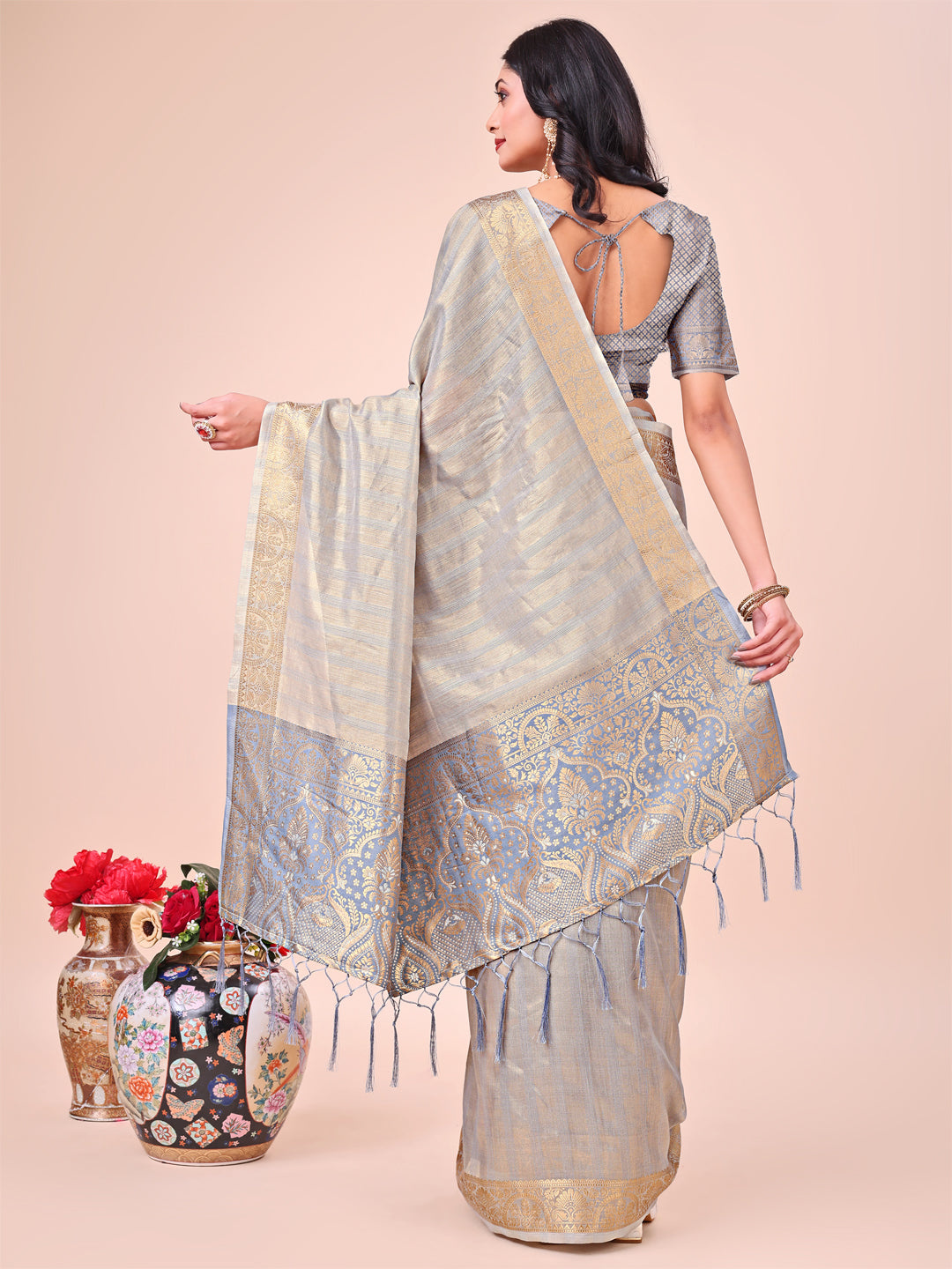 Rooh Rang Organza Drapes Sarees Collection | Ready To Wear SKU - SWBAT1001 to 06