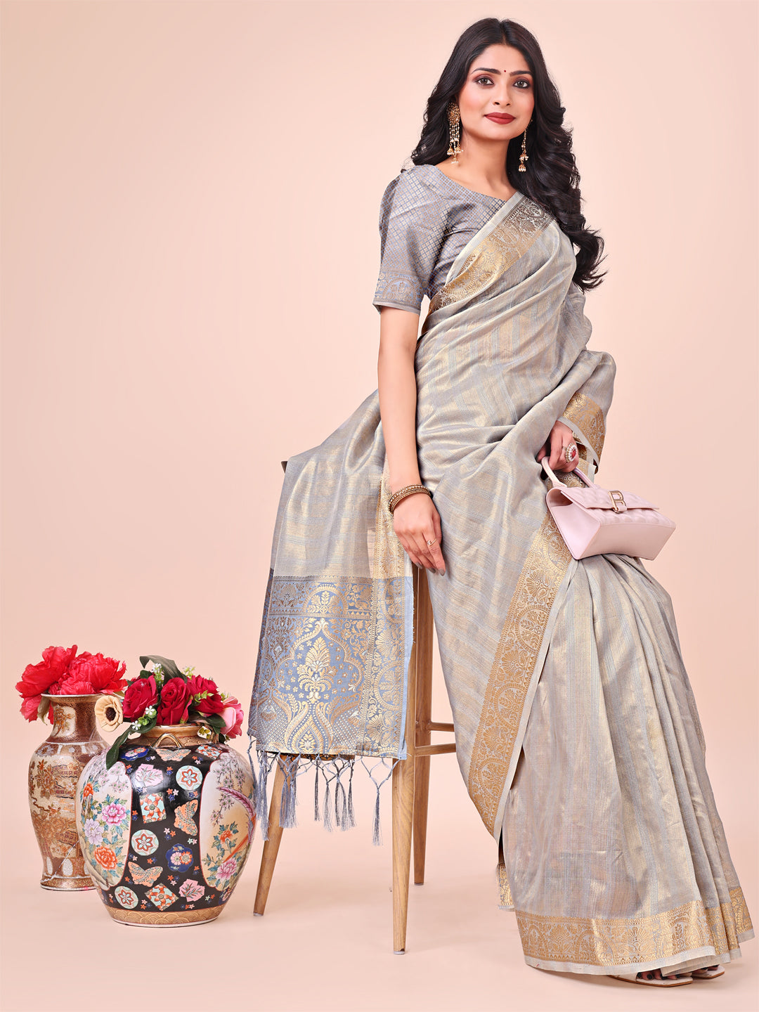 Rooh Rang Organza Drapes Sarees Collection | Ready To Wear SKU - SWBAT1001 to 06