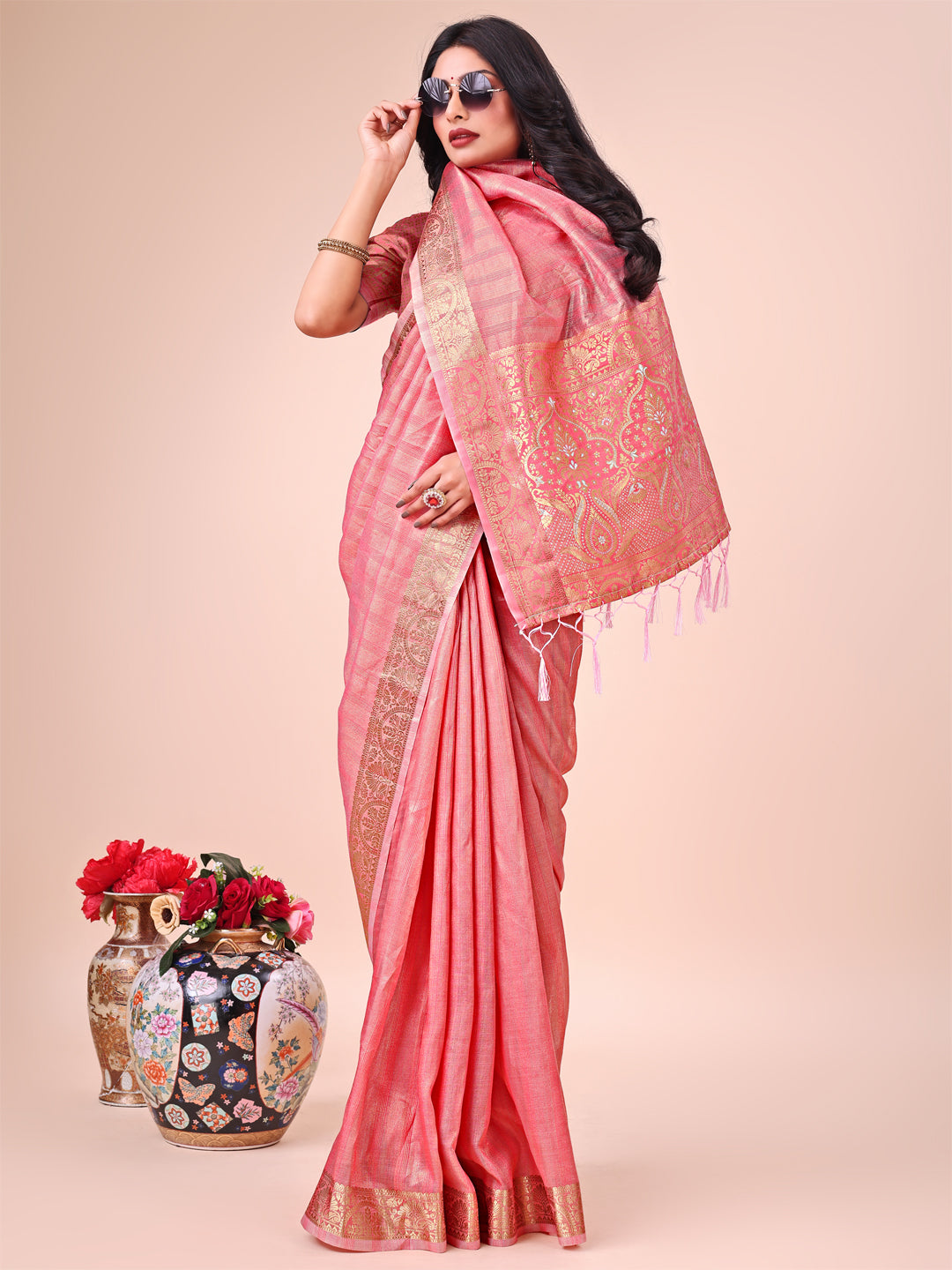 Rooh Rang Organza Drapes Sarees Collection | Ready To Wear SKU - SWBAT1001 to 06