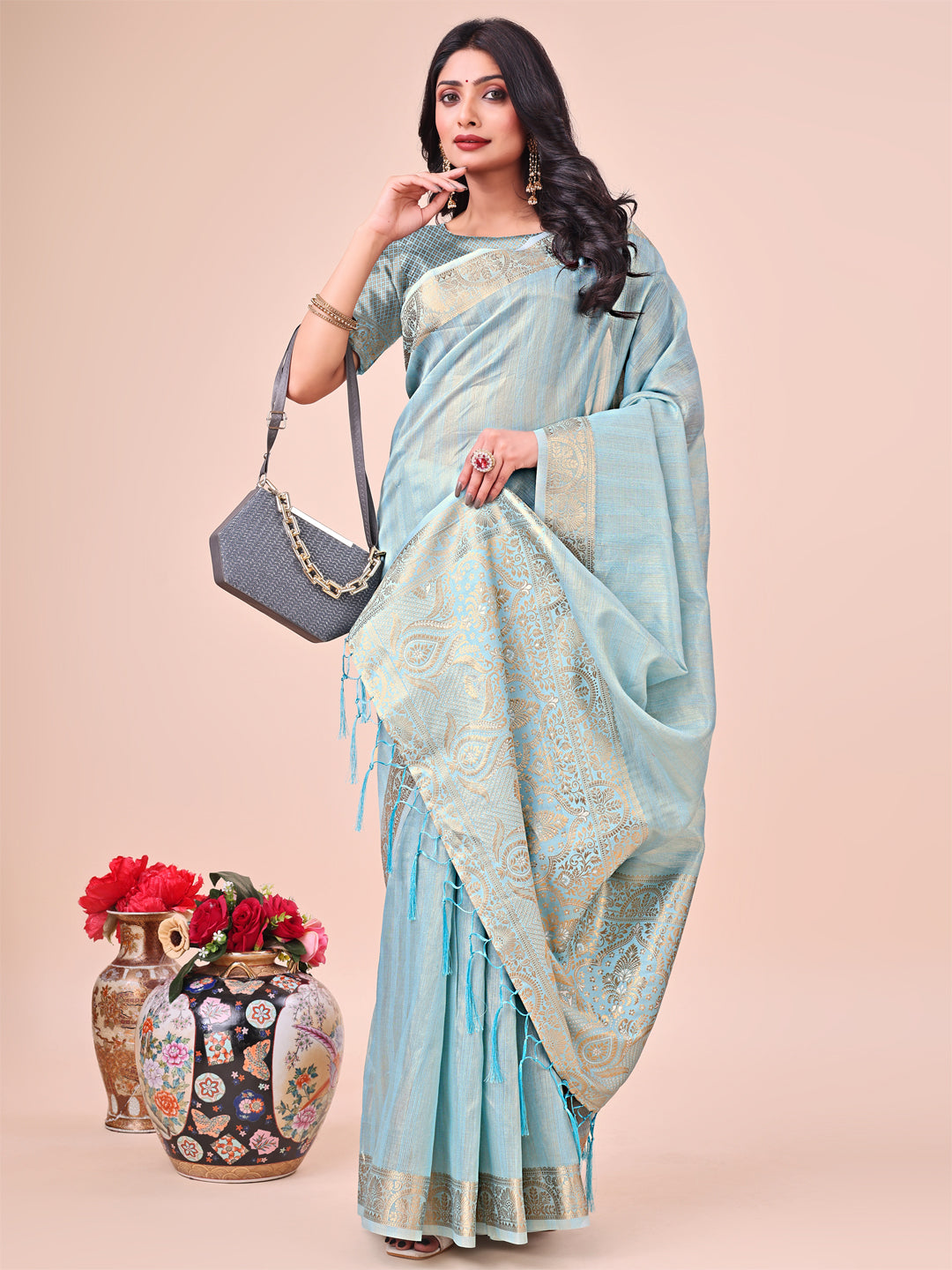 Rooh Rang Organza Drapes Sarees Collection | Ready To Wear SKU - SWBAT1001 to 06