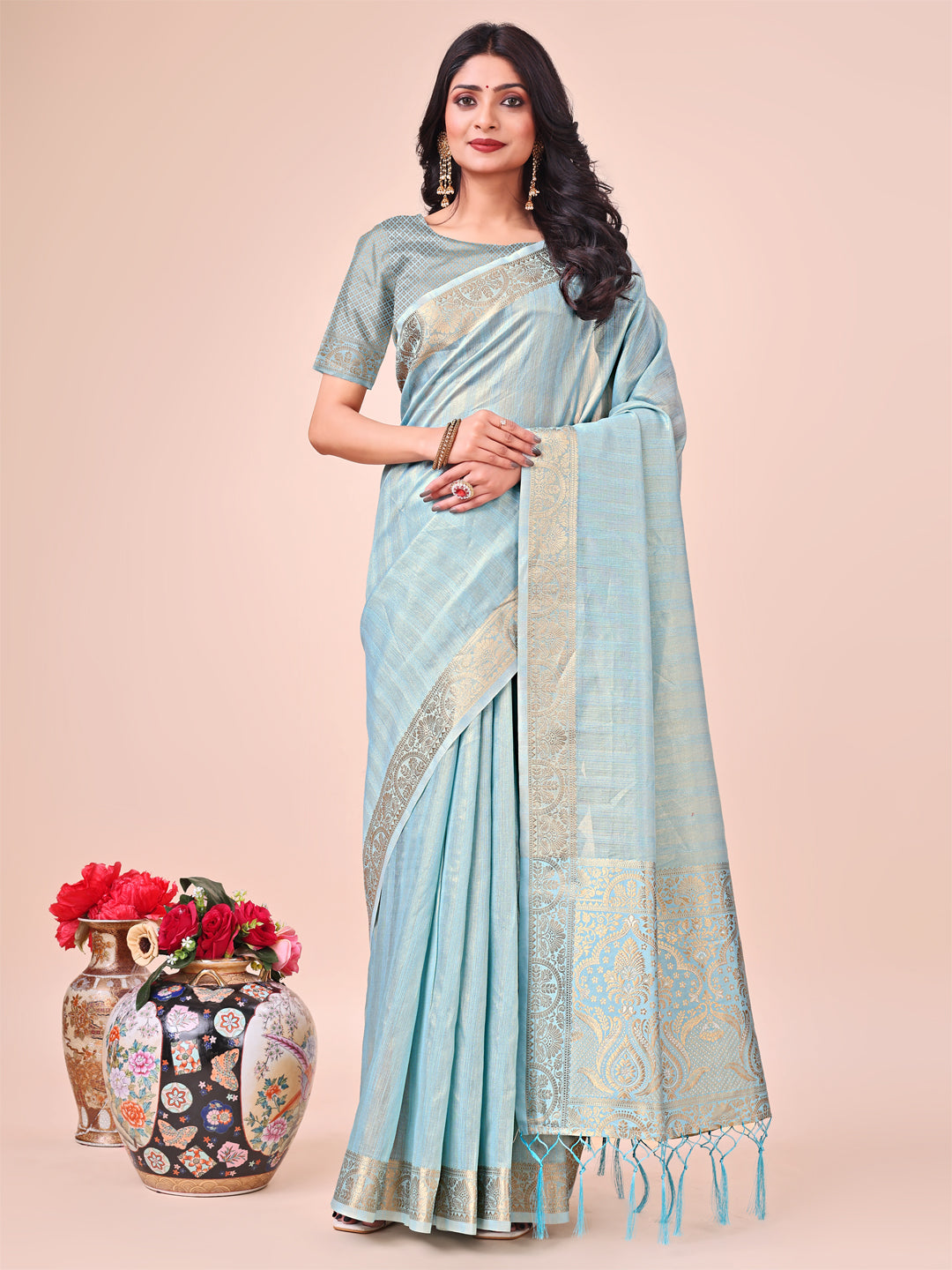 Rooh Rang Organza Drapes Sarees Collection | Ready To Wear SKU - SWBAT1001 to 06