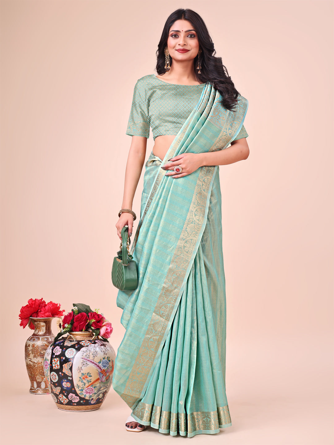 Rooh Rang Organza Drapes Sarees Collection | Ready To Wear SKU - SWBAT1001 to 06