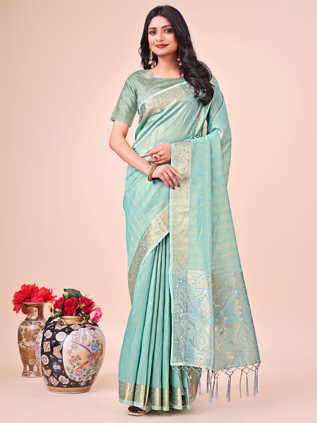 Rooh Rang Organza Drapes Sarees Collection | Ready To Wear SKU - SWBAT1001 to 06