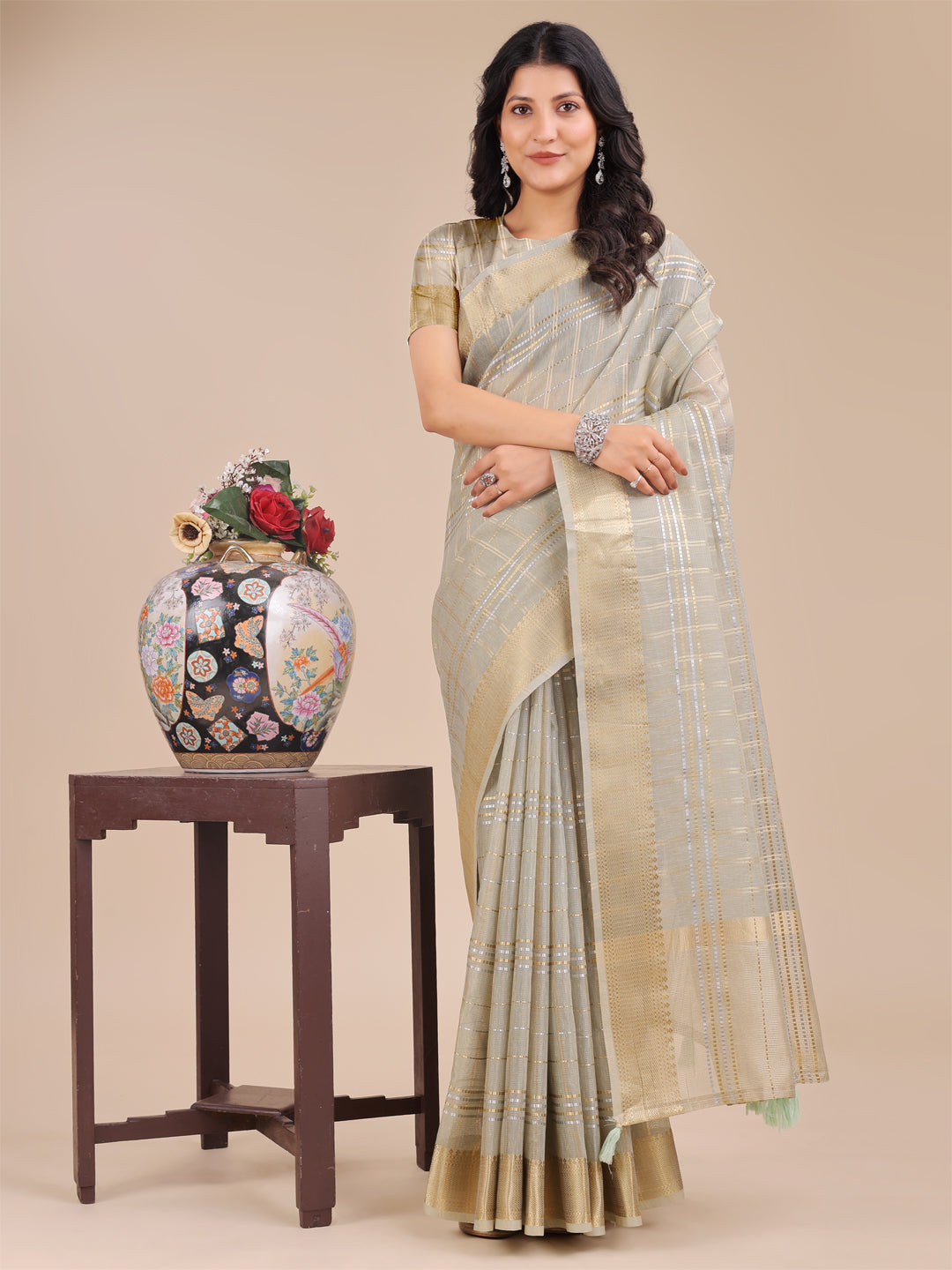 Rooh-e-Riwaayat Organza Drape Sarees Collection| Ready To Wear SKU- SWMAI1001 to 05