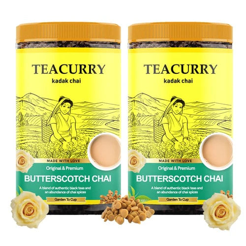 Butterscotch Chai - 100% Natural Butterscotch Flavored Chai Tea for Digestion | With Real Ingredients - 200 gms