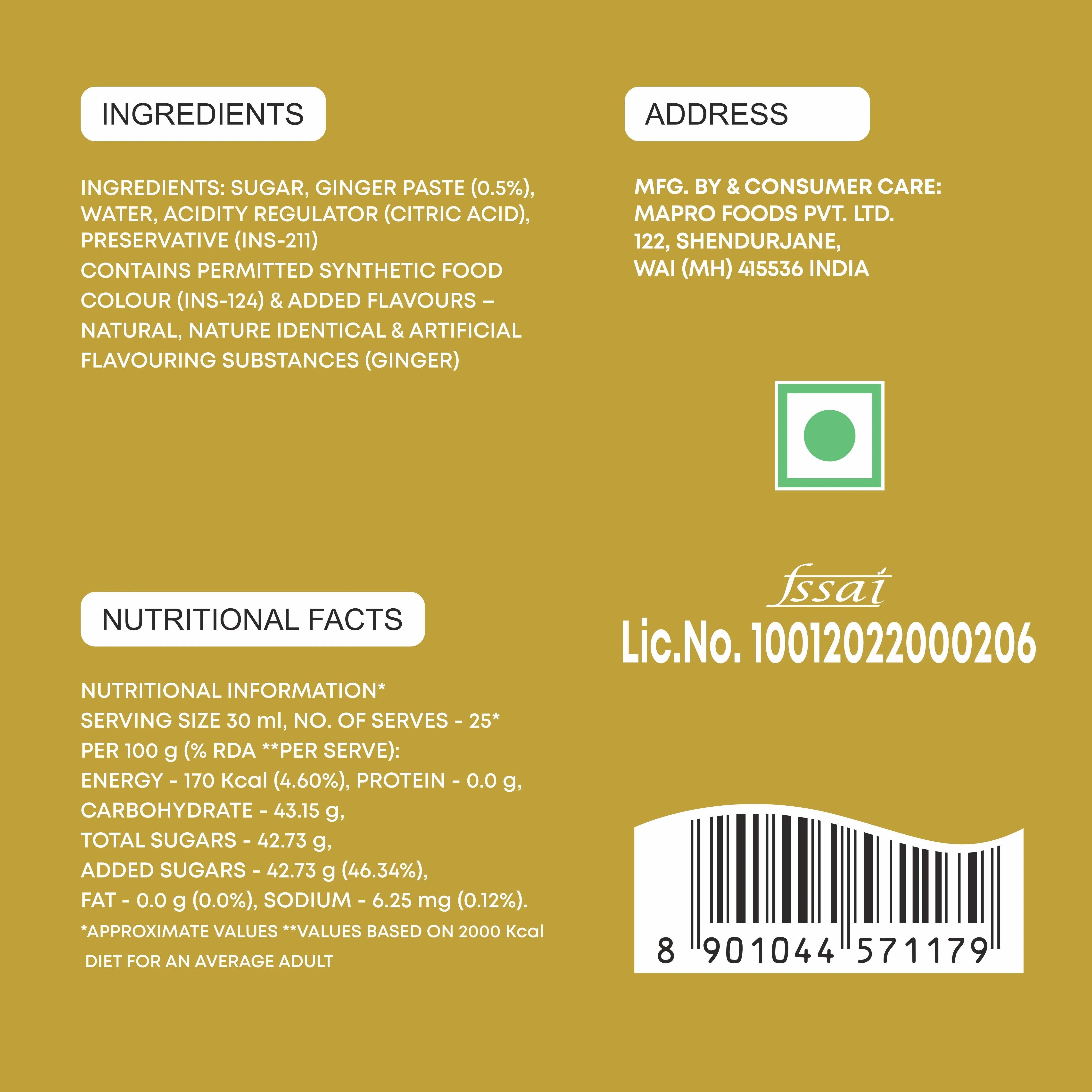 Mapro Gingerale - 750 ml