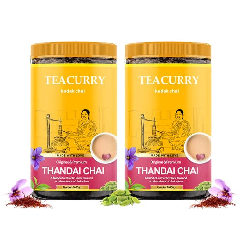 Thandai Chai - 100% Natural Thandai Flavoured Chai Tea | With Real Ingredients - 200 gms
