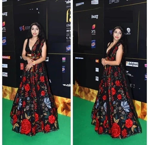 Designer Black Mono Net Sequence And Embroidery Work Lehenga Choli | Ready To Wear