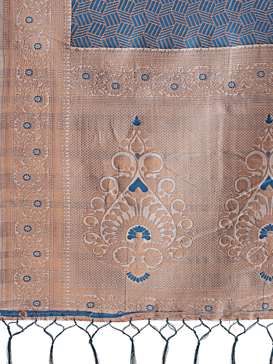 Special Surmayi Saanjh Saree | Blue Color | Ready To Wear SKU-ASMIS1001