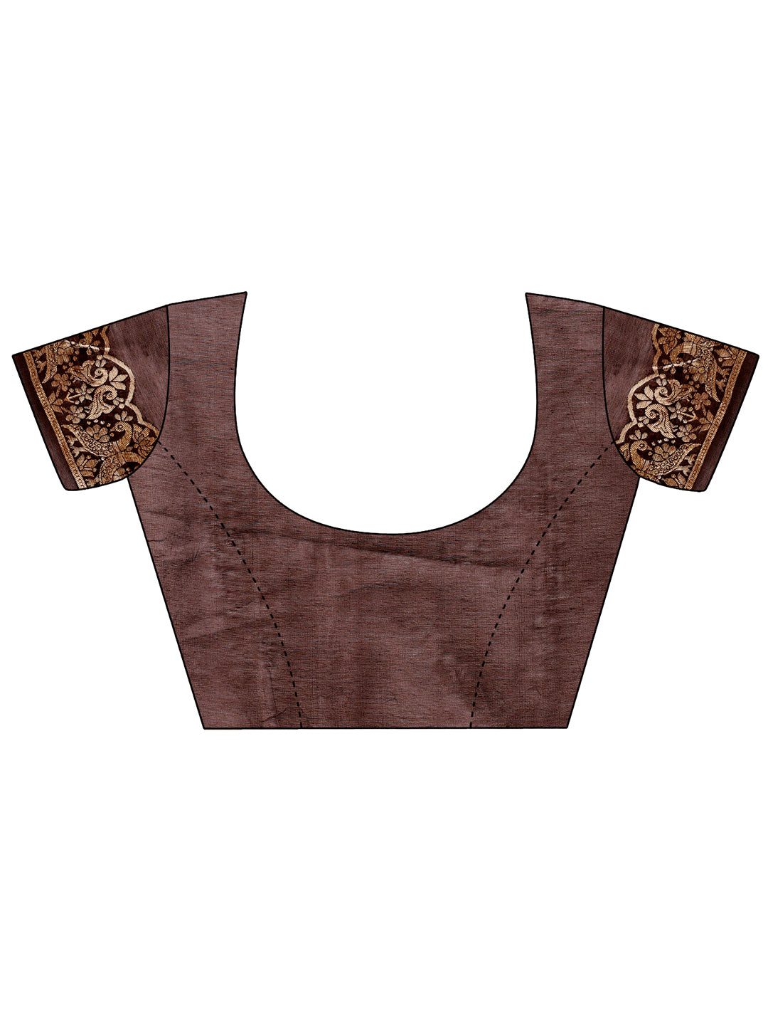 Beautiful Linen Cotton Saree | Brown Color | Ready To Wear SKU-ASZRE1006