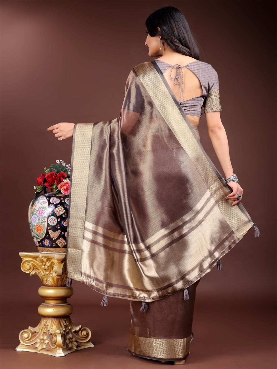 Meherbaan Mist Organza Edit Saree Collection | Ready To Wear SKU- SWMAR1001 to 06