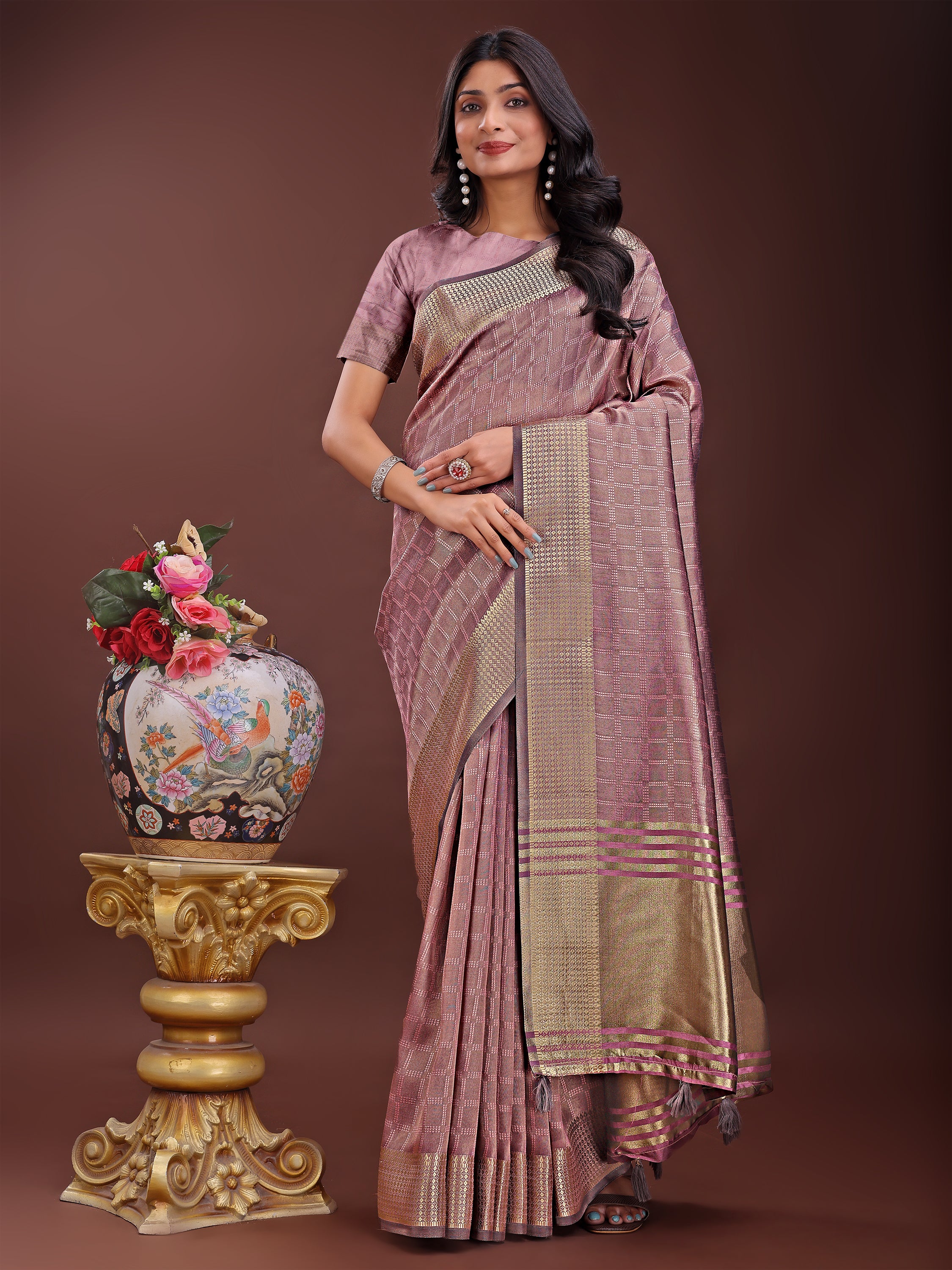 Jashn-e-Jaam Organza Sarees Collection | Ready To Wear SKU - SWBUD2001 to 06