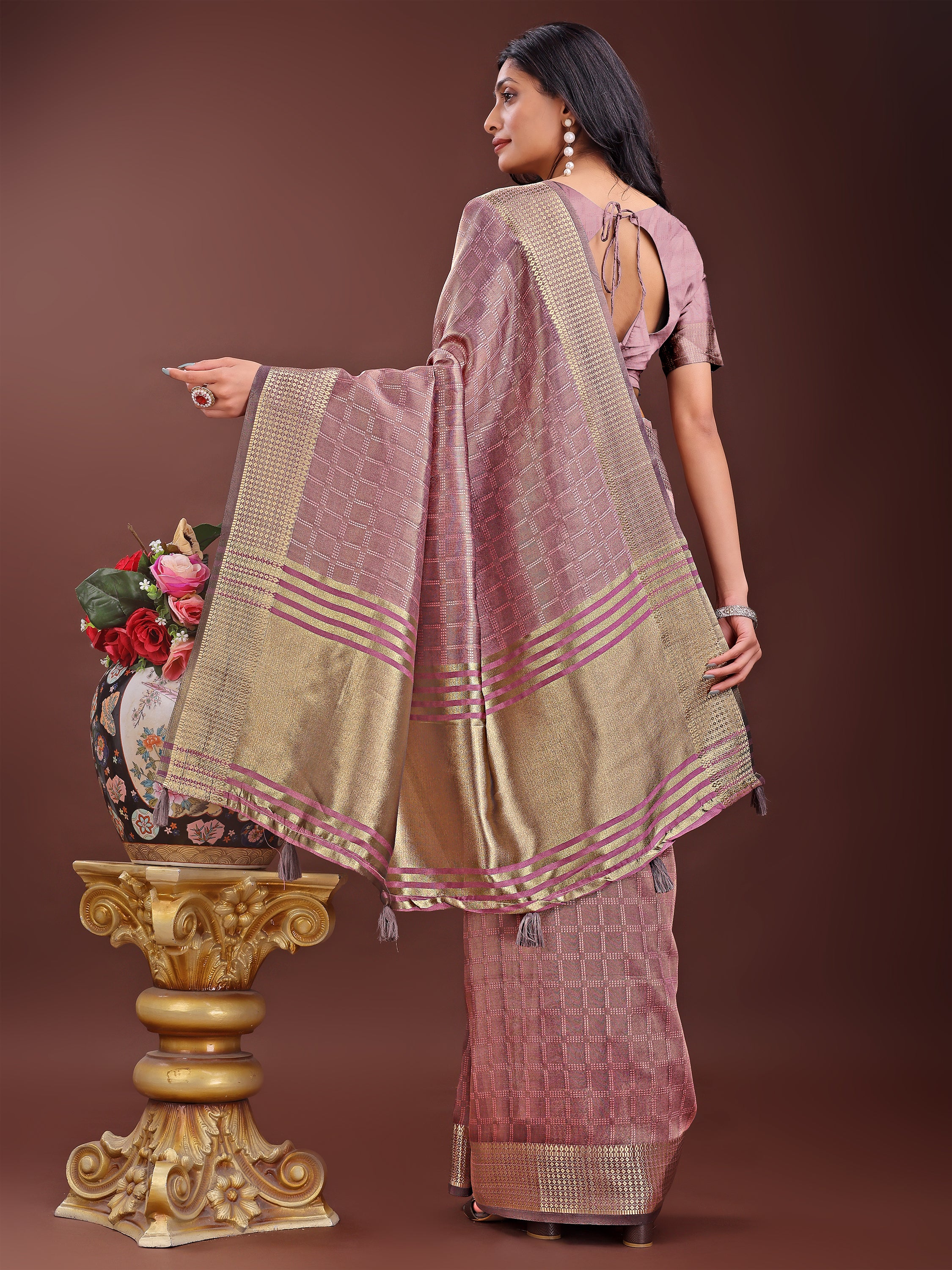 Jashn-e-Jaam Organza Sarees Collection | Ready To Wear SKU - SWBUD2001 to 06