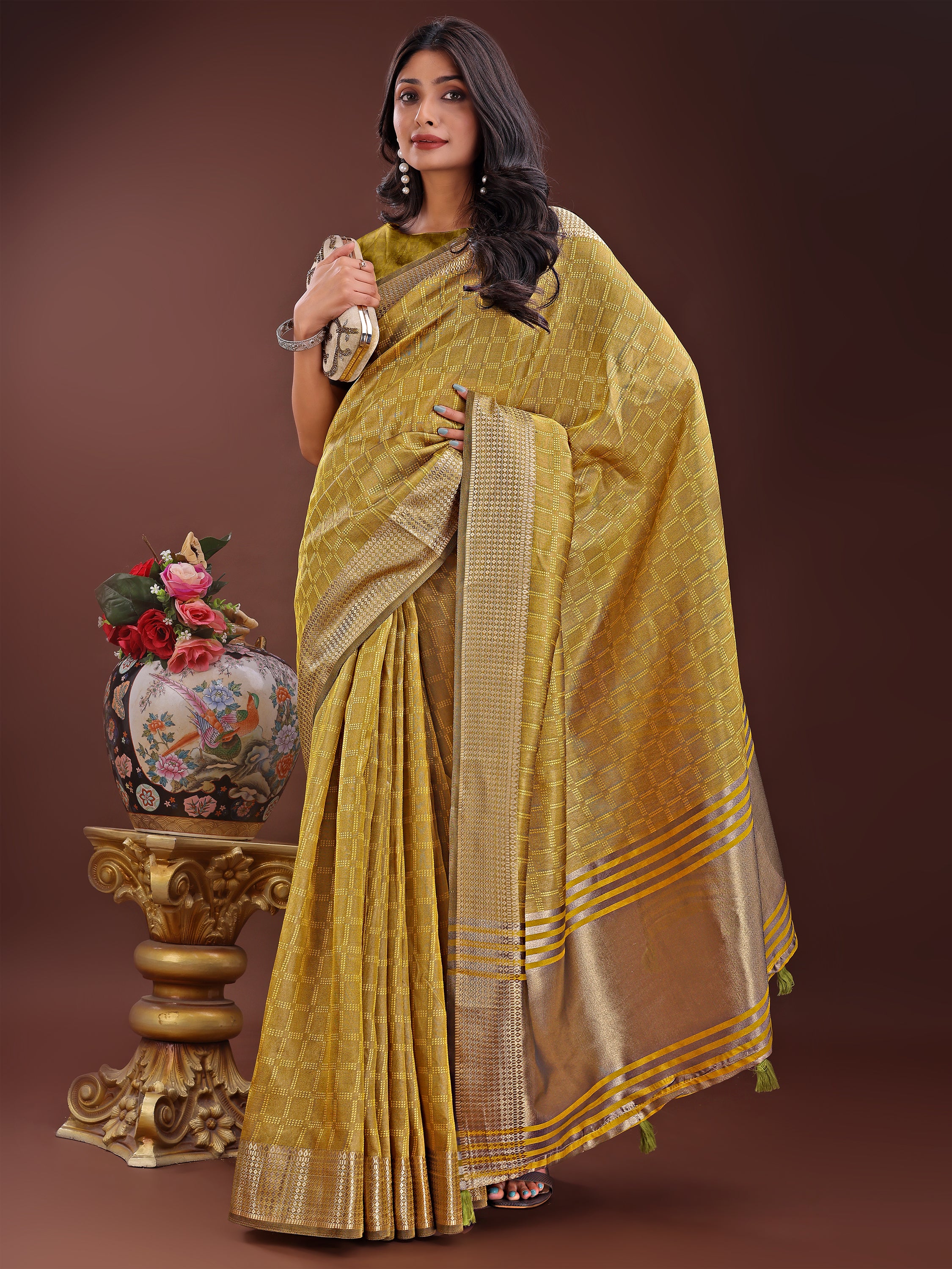 Jashn-e-Jaam Organza Sarees Collection | Ready To Wear SKU - SWBUD2001 to 06