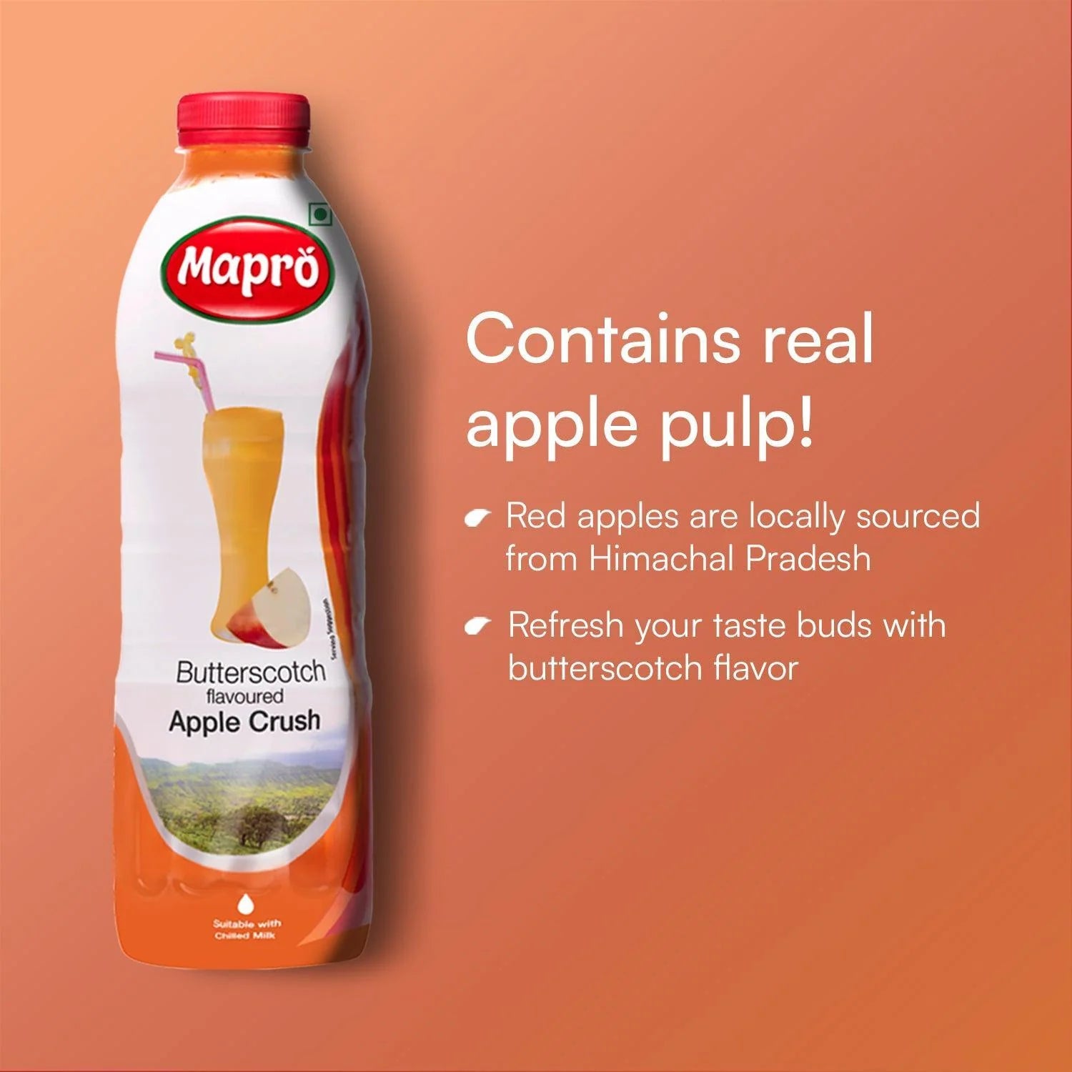 Mapro Butterscotch Flavoured Apple Crush - 750 ml