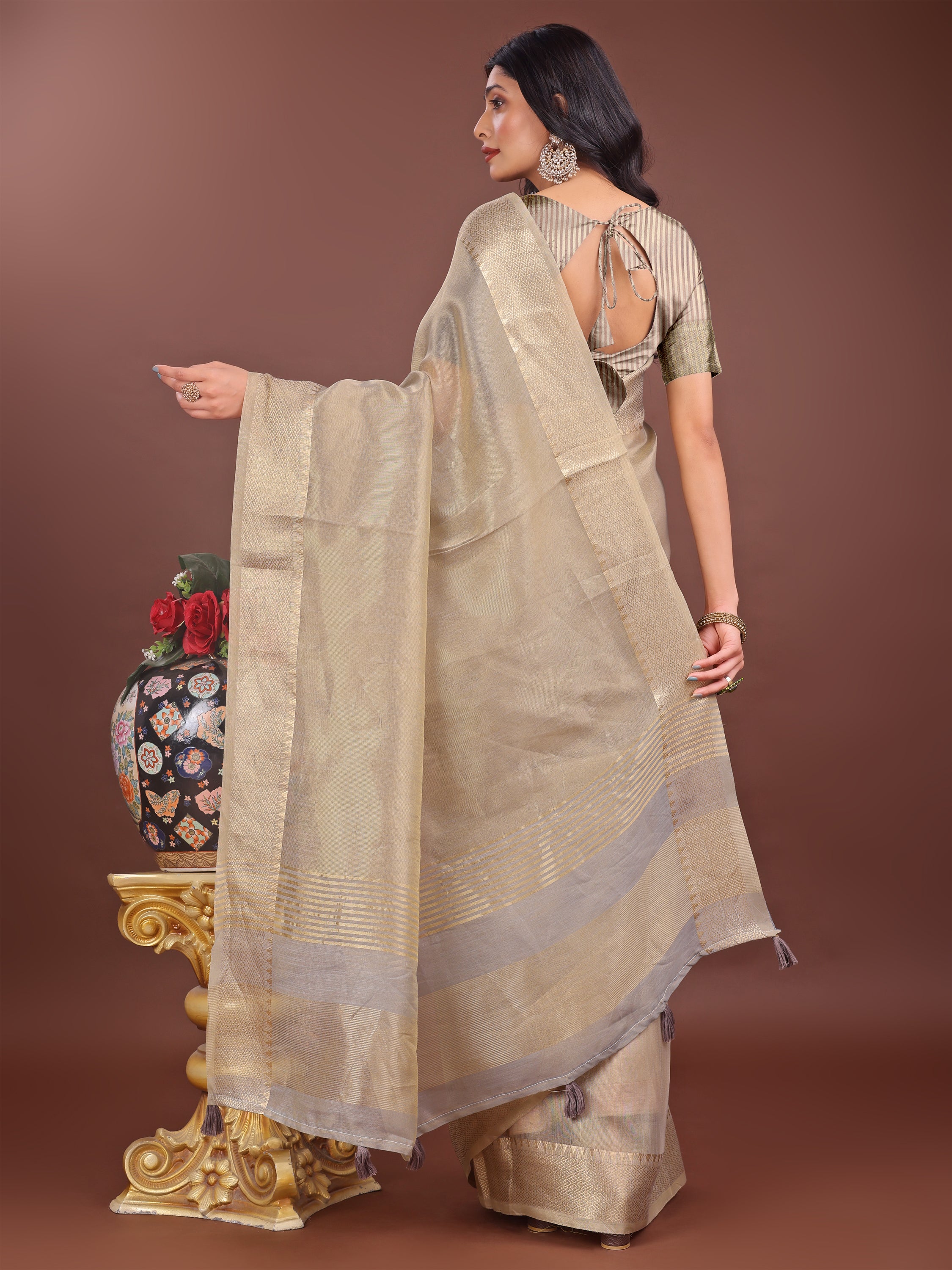 Waves of Wafa Organza Line Sarees Collection | Ready To Wear SKU - SWBUD1001 to 06