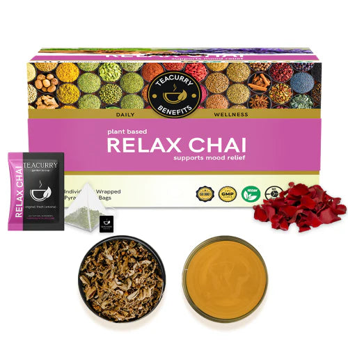 Calm Relax Tea - Helps with Anxiety, Stress and Depression - Relax Chai - 200 gms