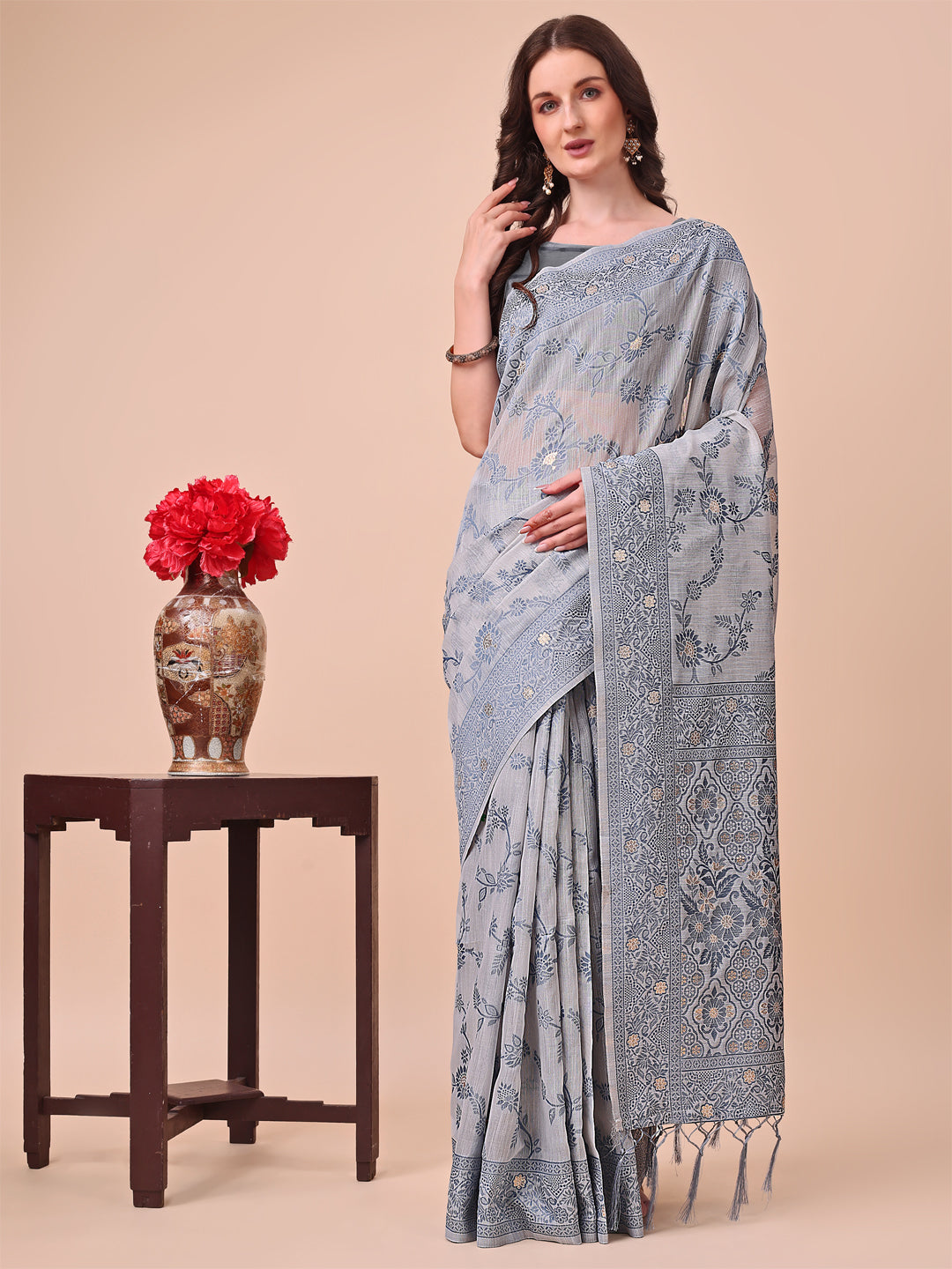 Basanti Baag Cotton Sarees Collection | Ready To Wear SKU - ASCOT1001 to 05