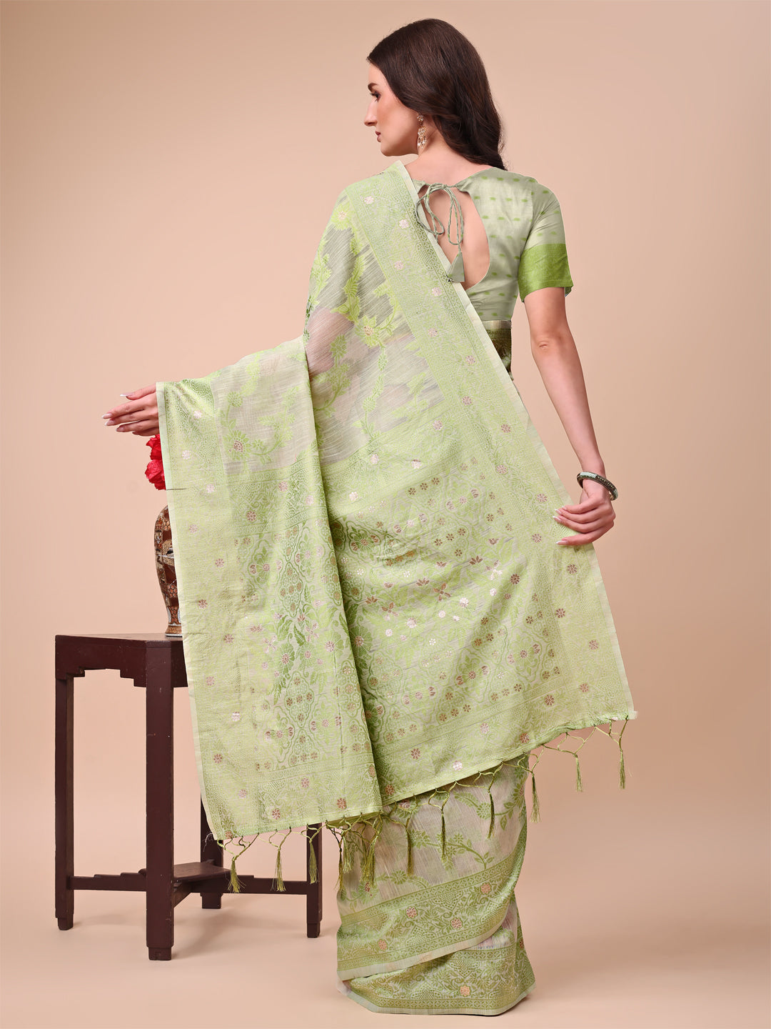 Basanti Baag Cotton Sarees Collection | Ready To Wear SKU - ASCOT1001 to 05