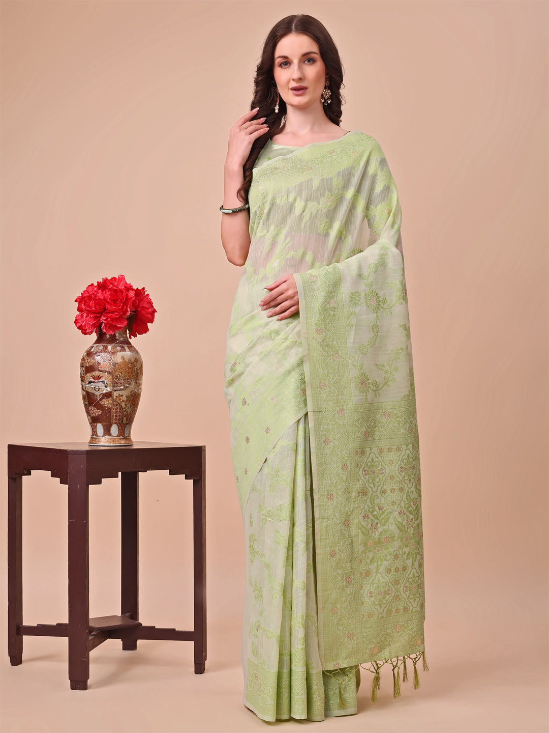 Basanti Baag Cotton Sarees Collection | Ready To Wear SKU - ASCOT1001 to 05