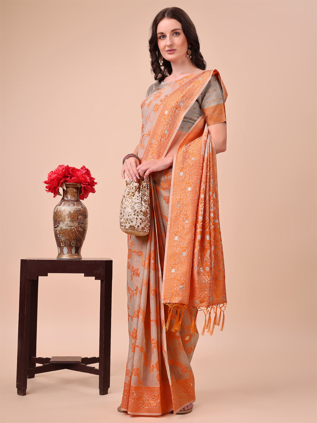 Basanti Baag Cotton Sarees Collection | Ready To Wear SKU - ASCOT1001 to 05