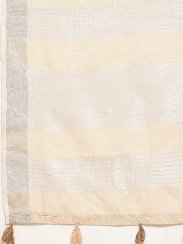 Beautiful Gulmohar Gaze Saree | Cream Color| Ready To Wear SKU-SUKRG1015