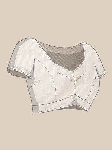 Beautiful Gulmohar Gaze Saree | Cream Color| Ready To Wear SKU-SUKRG1015