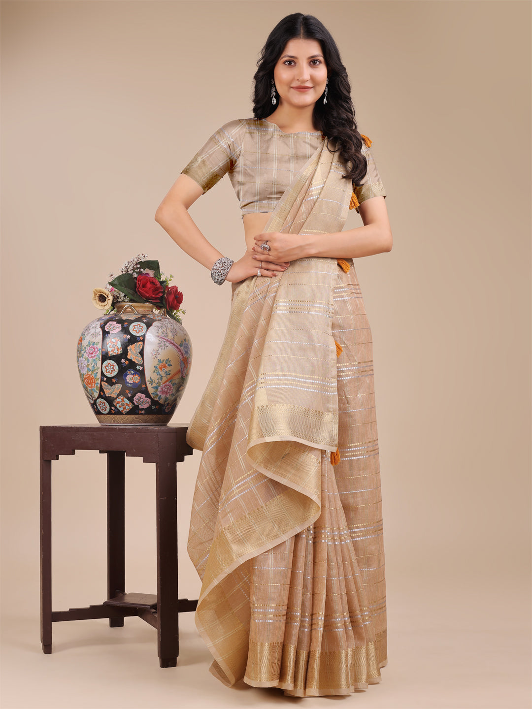 Rooh-e-Riwaayat Organza Drape Sarees Collection| Ready To Wear SKU- SWMAI1001 to 05