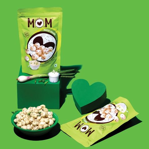 Cream & Onion Roasted Makhana by MOM - Meal Of The Moment - 52 gms