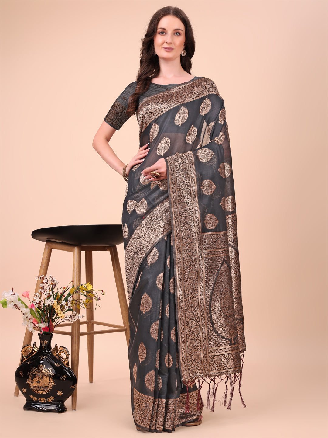 Soot Saaz Cotton Sarees Collection | Ready To Wear SKU - ASDHA1001 to 03
