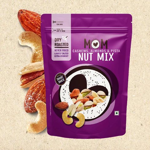 MOM - Meal Of The Moment by Dry Roasted Cashews, Almonds & Pista Nuts Mix - 45 gms