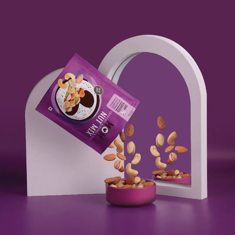 MOM - Meal Of The Moment by Dry Roasted Cashews, Almonds & Pista Nuts Mix - 45 gms