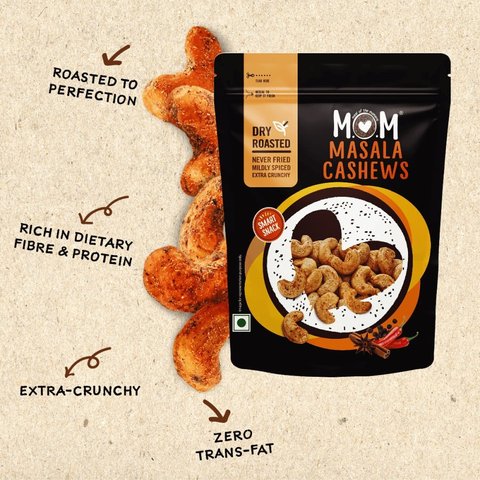 Dry Roasted Masala Cashew by MOM - Meal Of The Moment - 40 gms