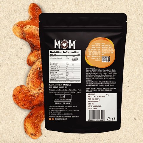 Dry Roasted Masala Cashew by MOM - Meal Of The Moment - 40 gms