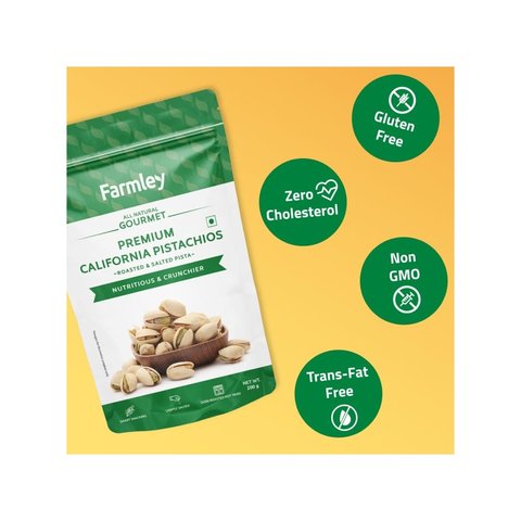 Farmley California Roasted & Salted Pistachios - 200 gms