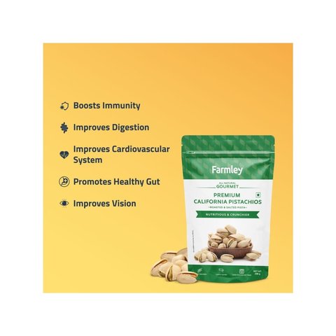 Farmley California Roasted & Salted Pistachios - 200 gms