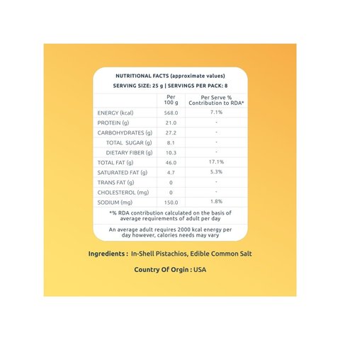 Farmley California Roasted & Salted Pistachios - 200 gms