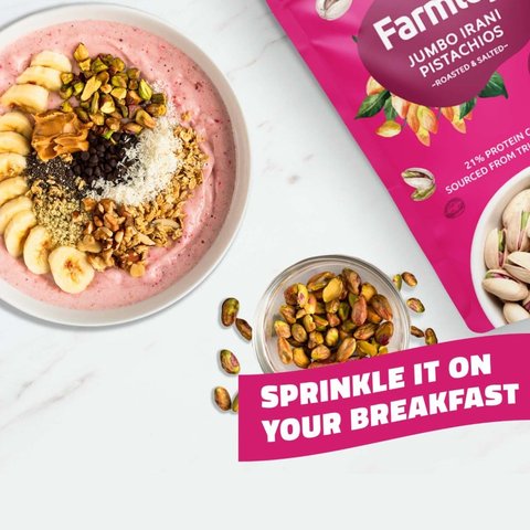 Farmley Iranian Roasted And Salted Pistachios - 200 gms