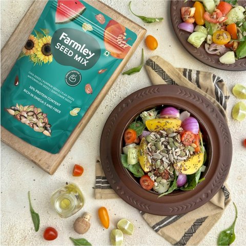 Farmley Protein Rich Mix Seeds - Chia, Pumpkin, Flax & More - 200 gms