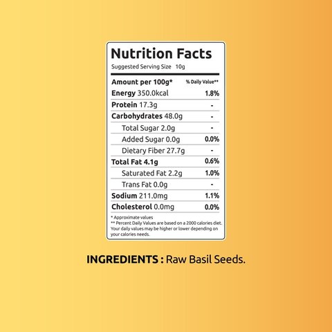 Farmley Raw Basil Seeds / Sabja Seeds - 300 gms