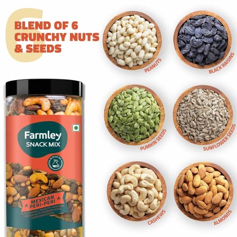 Farmley Snack Mix Nuts (Mexican Peri Peri) - 405 gms