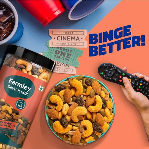 Farmley Snack Mix Nuts (Mexican Peri Peri) - 405 gms