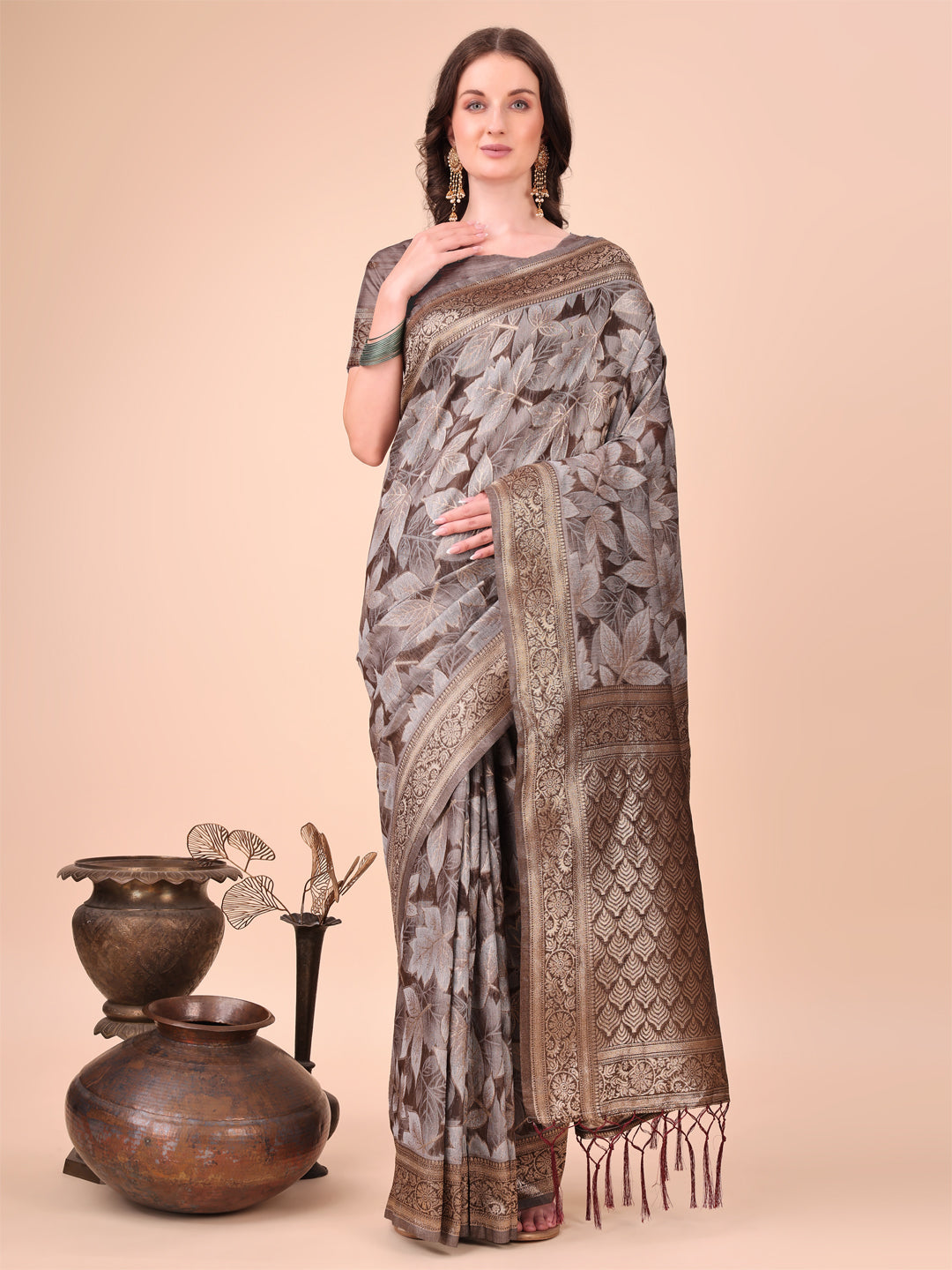 Beautiful Cotton Sarees Collection | Ready To Wear SKU - ASFLO1001 to 05