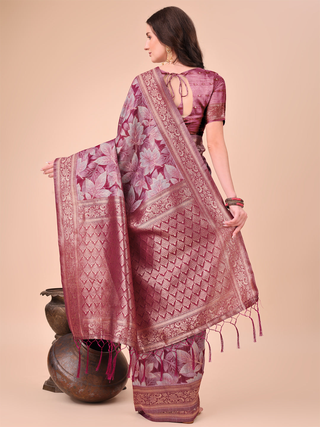 Beautiful Cotton Sarees Collection | Ready To Wear SKU - ASFLO1001 to 05