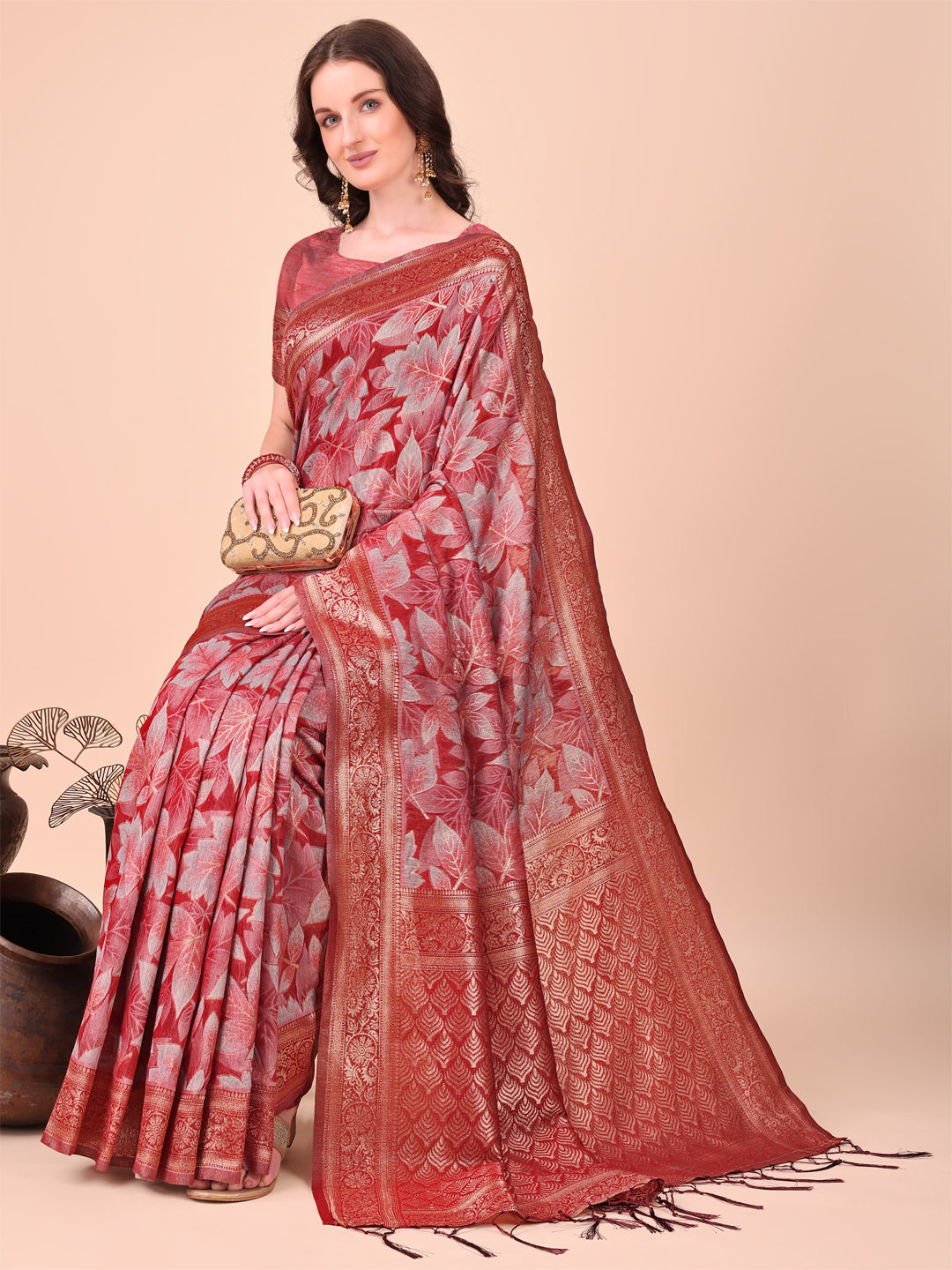 Beautiful Cotton Sarees Collection | Ready To Wear SKU - ASFLO1001 to 05