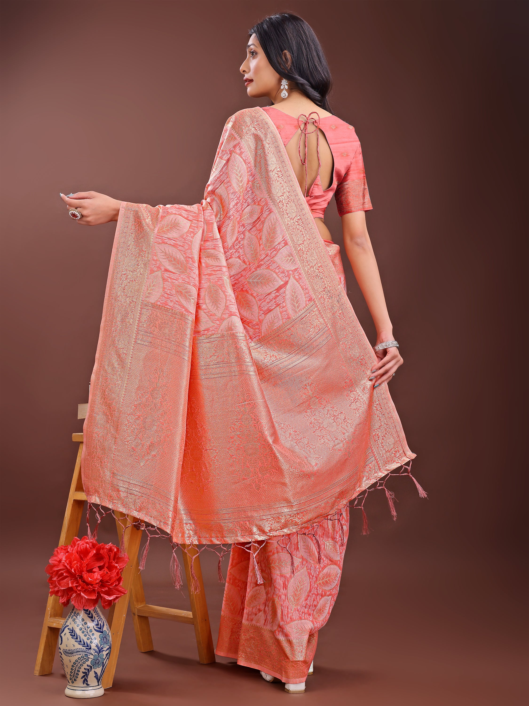 Desi Dhaga Cotton Weaves Sarees Collection | Ready To Wear SKU - ASFLO4001 to 06