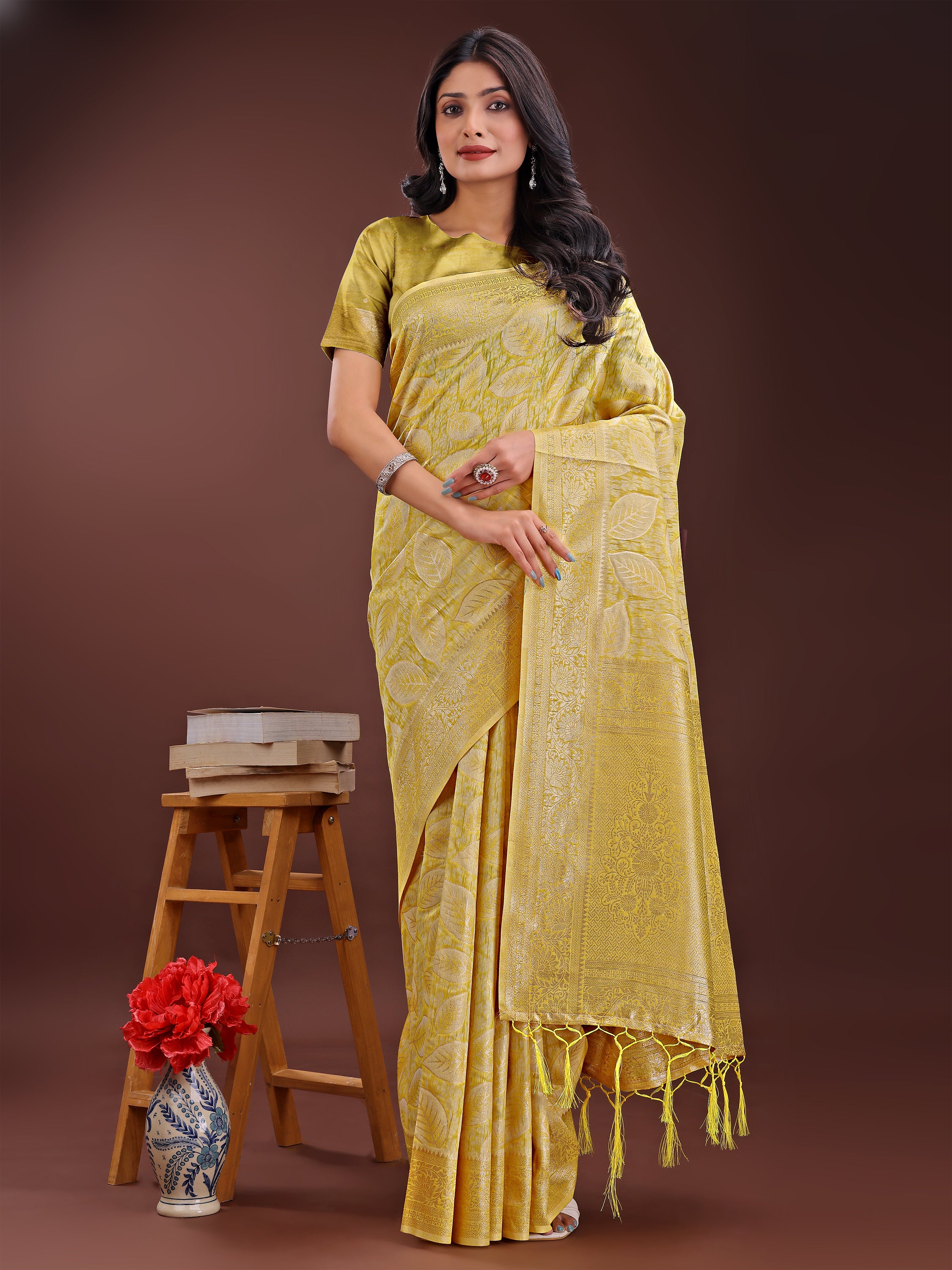 Desi Dhaga Cotton Weaves Sarees Collection | Ready To Wear SKU - ASFLO4001 to 06