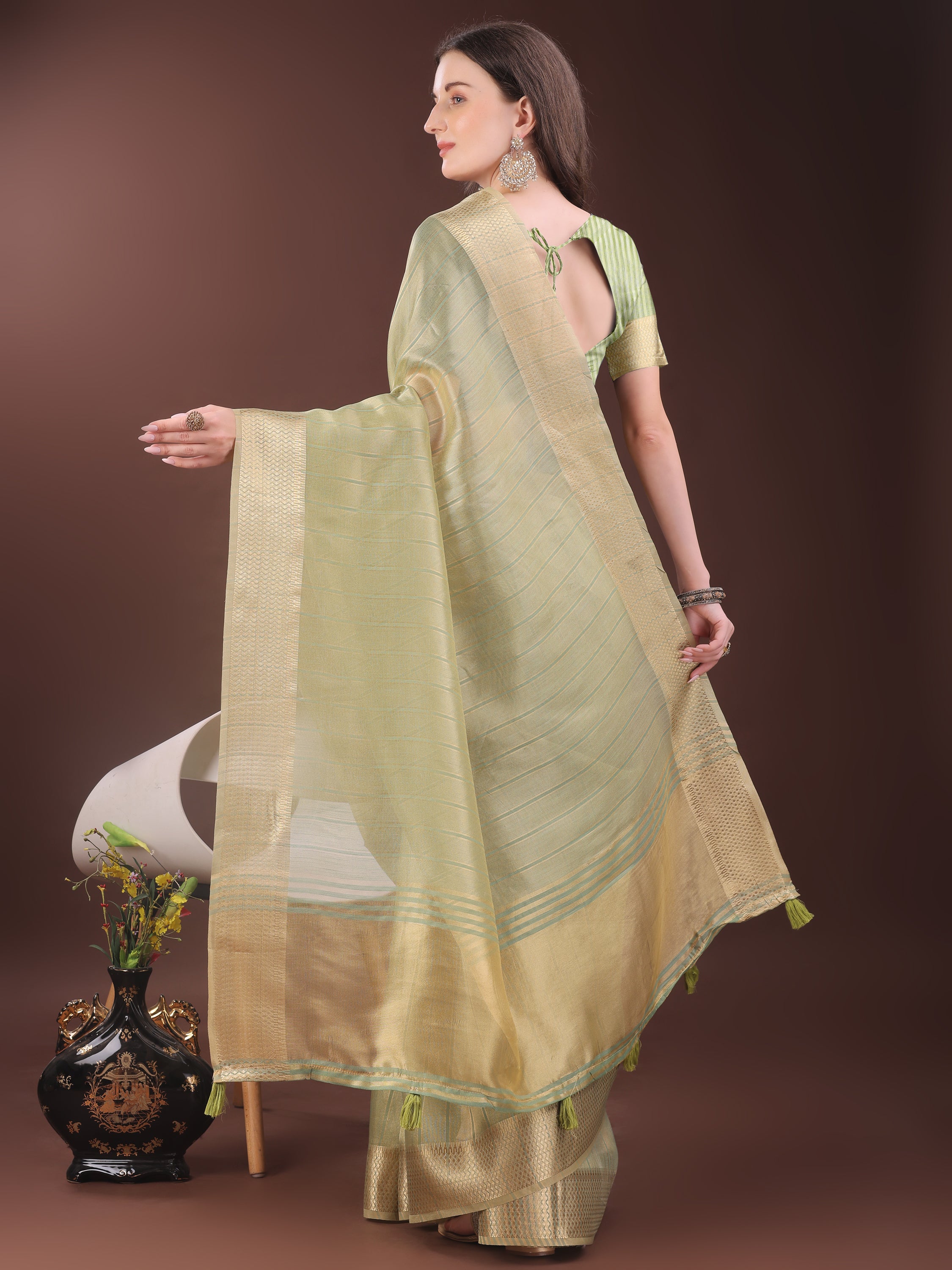 Meherbaan Mist Organza Sarees Collection | Ready To Wear SKU - SWGEN1001 to 06