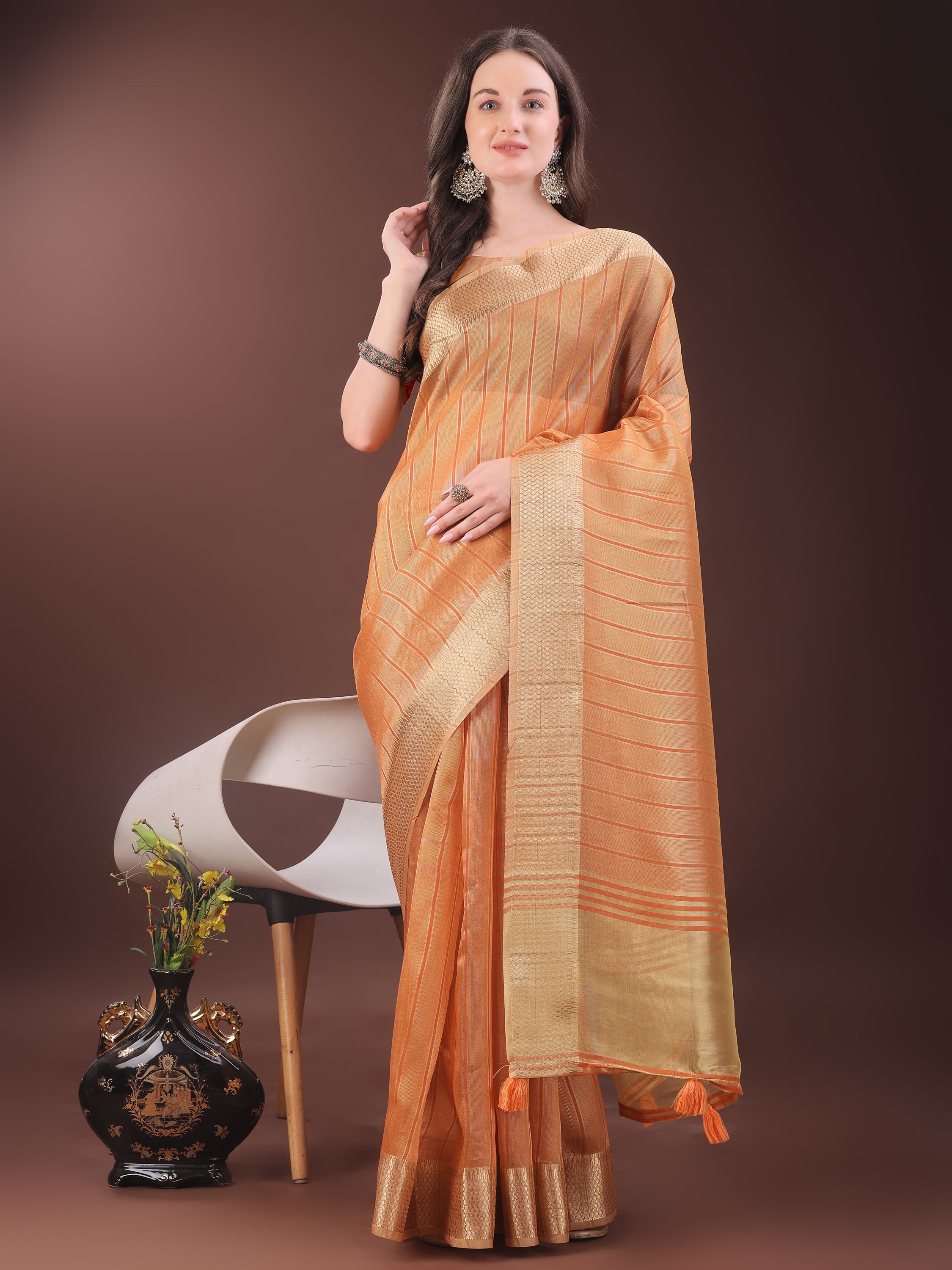 Meherbaan Mist Organza Sarees Collection | Ready To Wear SKU - SWGEN1001 to 06